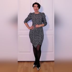 Sugar-Lip2 Black and White Animal Print Knit Dress, Size M